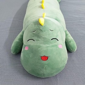 Oreiller en Peluche Dinosaure，Peluche Coussin Long Oreiller Dinosaure pour Enfant danimaux Poupée Mignonne Oreiller en Peluc