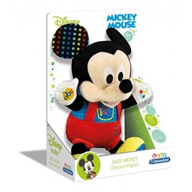 Clementoni Disney Baby Mickey Joue et Apprendre, Peluche Parlante, Multicolore, Standard, 17303