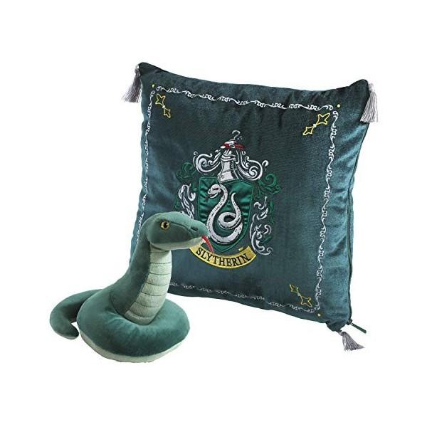 The Noble Collection Slytherin House Mascot & Cushion by Officially Licensed 13in 34cm Harry Potter Toy Dolls Slytherin Sna