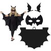 Mizijia Déguisement Chauve Souris Enfant, Cape Chauve Souris Enfant + Masque Chauve Souris + 2 Pince à Cheveux, Costume Chauv