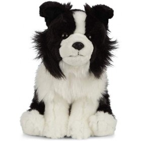 Living Nature Coffret Cadeau Peluche - Chien Peluche Border Collie 20cm & Chiot 16cm 
