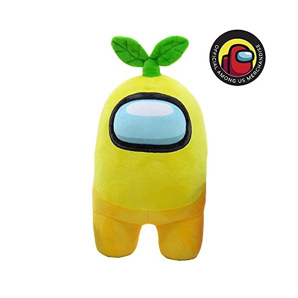 Peluches Produit officiel de Among Us - Jaune Avec Plante - Qualité Super Soft