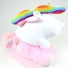 Pummeleinhorn- Pummelfee Animal en Peluche, PE11004, Weiß, Regenbogen, Rosa, Gelb