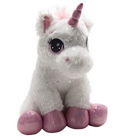 InnoGIO - Licorne en Peluche - Enfants - Bébés - Doux - Blanc - 45 cm