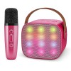 Ankuka Micro Karaoke Enfant sans Fil avec 2 Micro, Portable Karaoké Bluetooth avec Magique Voix Change et LED Lumière Qualité