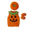 XIXIMAON Déguisement Citrouille Bébé Costume Halloween Ensemble 3 Pièces Tenue dHalloween Fille Garçon pour Carnaval Fête Co