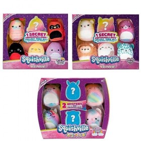 Squishville Lot de 6 Mini Peluches Squishmallows