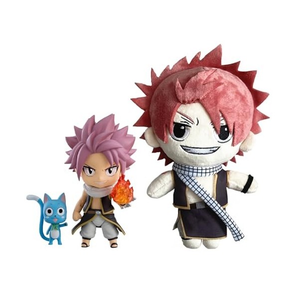 Figurine Natsu Dragneel de 10 cm - Tête mobile et interchangeable - Accessoires de poupée - Ornements de poupée + 20 cm - Per