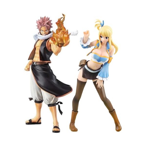 Figurine Natsu Dragneel de 10 cm - Tête mobile et interchangeable - Accessoires de poupée - Ornements de poupée + 20 cm - Per