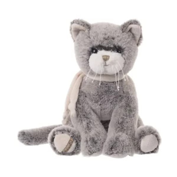 BUKOWSKI DESIGN AB Teofil : chat en peluche noir, hauteur 30 cm