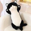 SaruEL Mignon Chat en Peluche Long Oreiller Jouet en Peluche Chat Moelleux Oreiller de Couchage canapé Coussin Belle poupée J