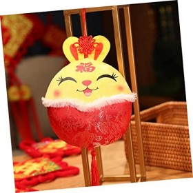 ibasenice 3 Pièces Pendentif Lapin Statues De Lapin Festival du Printemps Ornement Décoratif Lapin Animal en Peluche Nouvel a