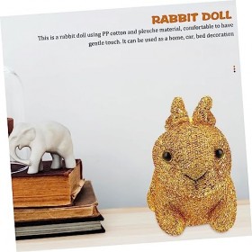 ibasenice 3 Pièces Poupée Zodiaque Chinois Animaux en Peluche Lapin Chanceux en Peluche Feng Shui Lapin Statue Chanceux Anima