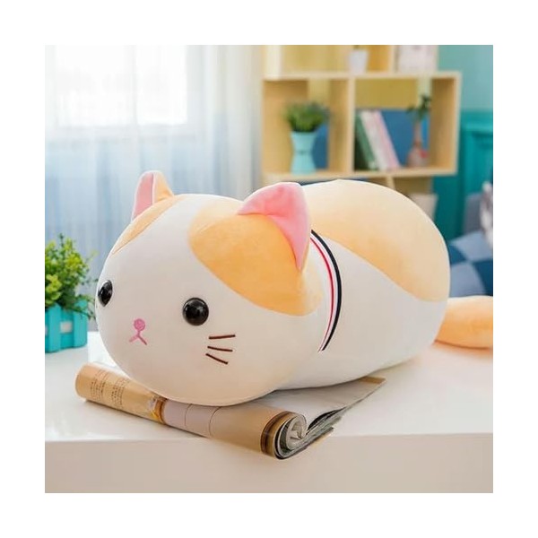 Chat Peluche Jouet Animal Créatif Kawaii Chat Doux Oreiller De Bureau Oreiller De Sommeil Enfants en Peluche Cadeau Poupée 50