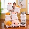 Dessin Animé D’Hiver Main Chaude Hamster Jouet en Peluche Hamster Mignon en Peluche Animal Oreiller Enfants Cadeau D’Annivers