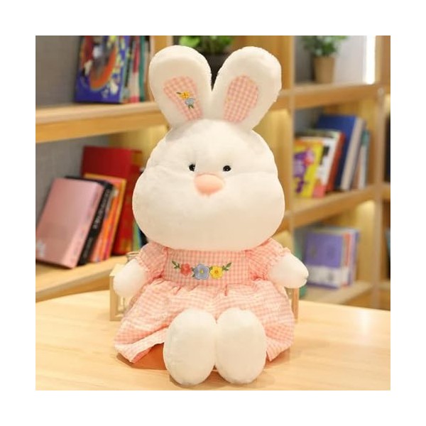 Kawaii Mignon Lait Lapin avec Floral Jupe Animal Cartoon Lapin en Peluche Jouet Coussin Cadeau D’Anniversaire 65cm 2