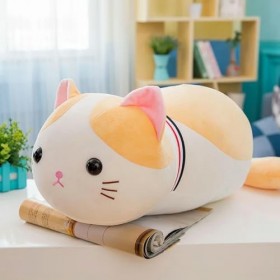 Chat Peluche Jouet Animal Créatif Kawaii Chat Long Doux Bureau Déjeuner Oreiller Sommeil Oreiller Enfants Peluche Cadeau Poup