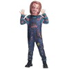 IKALI Costume dHalloween pour enfants Garçons Filles Chucky Costumes de déguisement Costume effrayant avec masque 4-6 ans