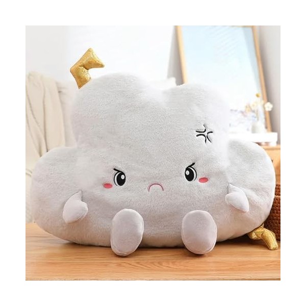 EacTEL Nuage Peluche Oreiller Mignon Arc-en-Ciel Nuage Peluche Créatif Peluche Coussin Décoration Maison Enfants Cadeaux 45CM