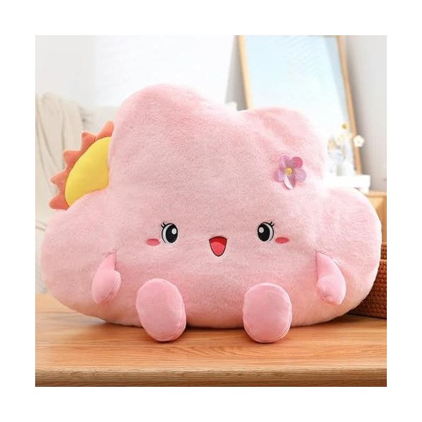 EacTEL Nuage Peluche Oreiller Mignon Arc-en-Ciel Nuage Peluche Créatif Peluche Coussin Décoration Maison Enfants Cadeaux 45CM