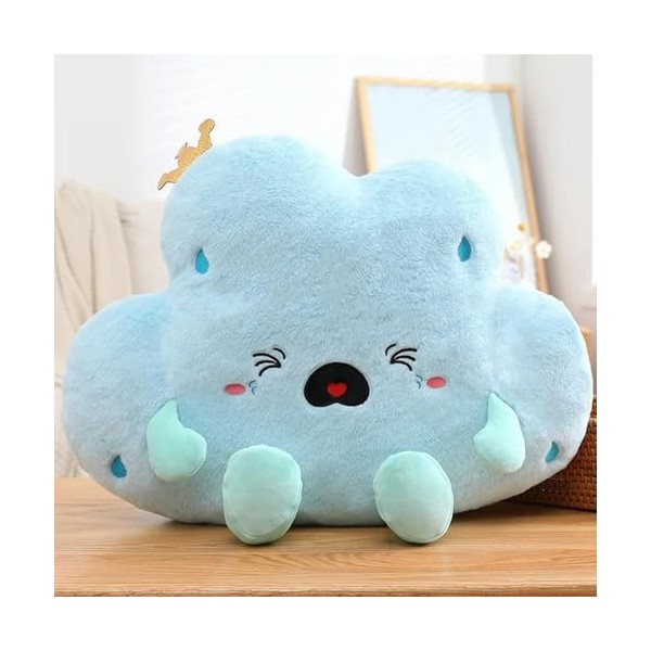 EacTEL Nuage Peluche Oreiller Mignon Arc-en-Ciel Nuage Peluche Créatif Peluche Coussin Décoration Maison Enfants Cadeaux 45CM