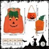 Jinlaili 3PCS Costume de Citrouille dHalloween pour Enfant, Déguisement Halloween Citrouille avec Chapeau, Sac Citrouille, C