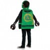 Disguise 100369 Ninja Costume officiel 3 pièces Lloyd Ninjago pour enfant avec masque et gants, vert, taille unique