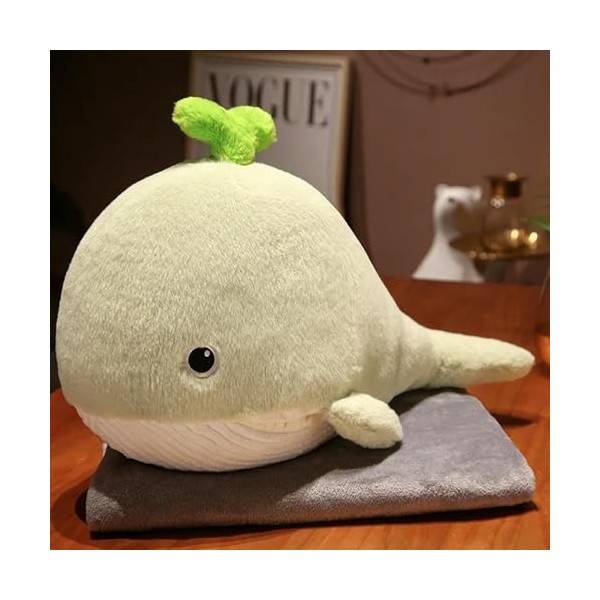 EacTEL Nouvelle baleine en peluche animal poisson oreiller couverture enfants poupée hiver jouet fille cadeau décoration mais
