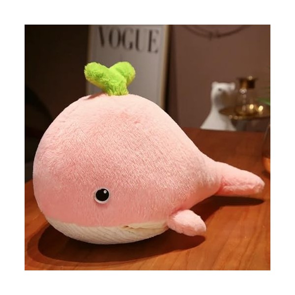 EacTEL Nouvelle baleine en peluche animal poisson oreiller couverture enfants poupée hiver jouet fille cadeau décoration mais
