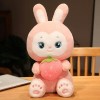LfrAnk Kawaii créatif Dessin animé Fruit Lapin Peluche Jouet Oreiller Doux canapé Coussin Enfants Petite Amie Anniversaire Ca