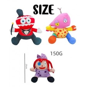 OURDUOJIN 6pcs Magie numérique Cirque poupée en Peluche, 10 Pouces Nouveau Cirque numérique Animal Remplissage Douce poupée 