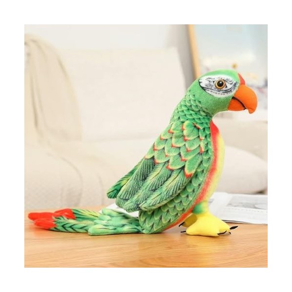 Perroquet Mignon réaliste Peluche Animaux Jouets Kawaii Oiseau poupées Enfants Filles Cadeaux d’Anniversaire Cadeaux de Noël 