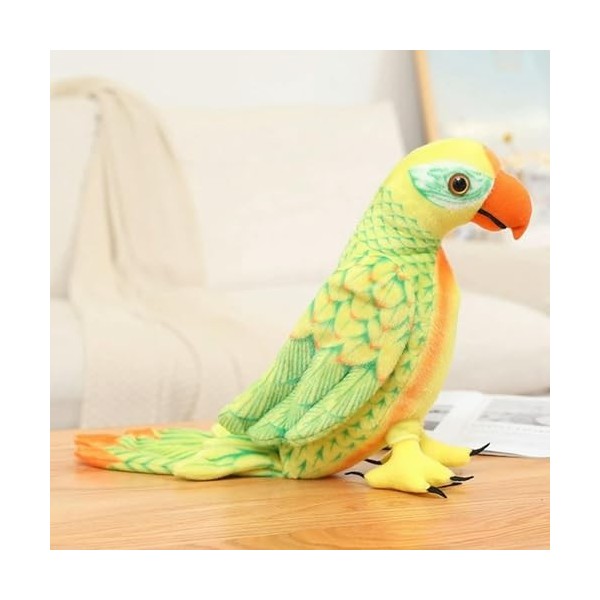 Perroquet Mignon réaliste Peluche Animaux Jouets Kawaii Oiseau poupées Enfants Filles Cadeaux d’Anniversaire Cadeaux de Noël 