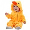 Costume de canard - Peluche douce - Polaire - Combinaison - Combinaison canard - Déguisement - Carnaval - Halloween - Bébé fi