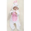 Inception Pro Infinite Costume de lapin Bebe Nouveau-né Polaire Peluche douce Déguisement Lapin Onesie Carnaval Costume Fille