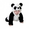 Costume en peluche douce - Polaire - Cache-couche Panda - Déguisement - Carnaval - Halloween - Bébé fille - Nouveau-né - Unis