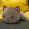 LfrAnk Kawaii Chat Peluche Jouet en Peluche Mignon Chat poupée Mignon Animal Oreiller Doux Bande dessinée Coussin Enfants Fil