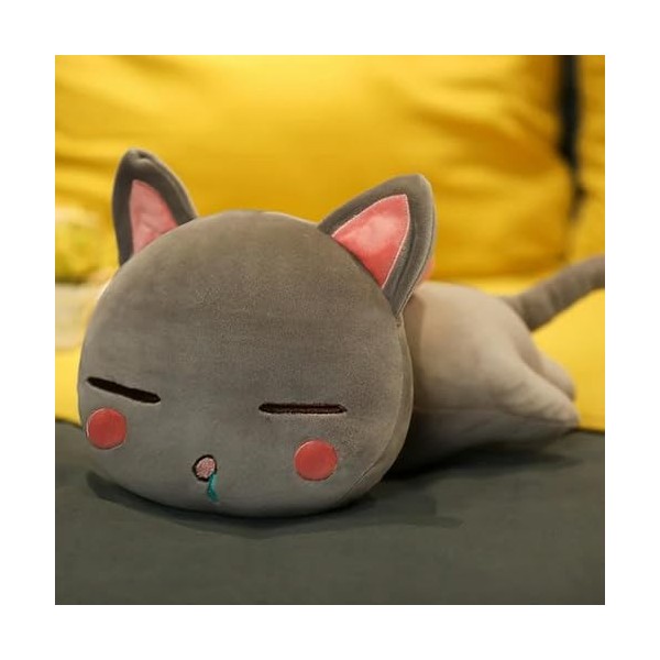 LfrAnk Kawaii Chat Peluche Jouet en Peluche Mignon Chat poupée Mignon Animal Oreiller Doux Bande dessinée Coussin Enfants Fil