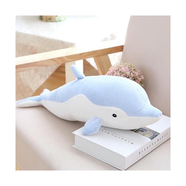 LfrAnk Peluche Dauphin Doux Poupée en Peluche Animal Oreiller Kawaii Bureau Sieste Oreiller Enfants Jouet Saint Valentin Cade