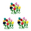 ibasenice 18 Pcs Jouets Pliables Jouets De Fleurs Le Jouet Rose Jouet Bebe Rose Jouet Pompons De Porcistas Fleur en Peluche F