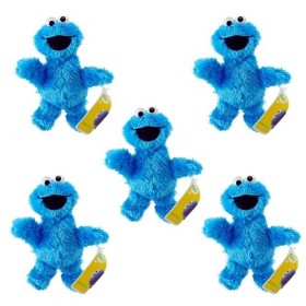 Sesame Street – Peluche super douce de qualité cadeau 23 cm Cookie Monster – Lot de 5
