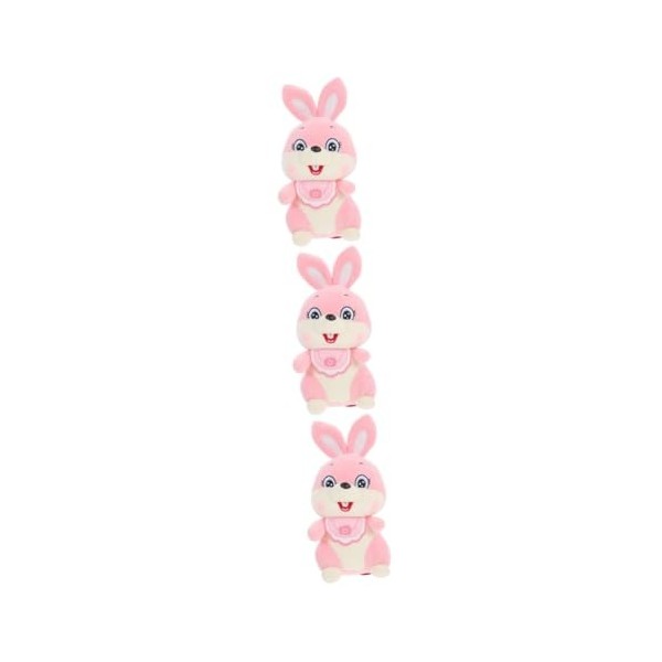 PRETYZOOM 3 Pièces Lapin en Peluche Décoration Dintérieur Coton PP Ménage De Bébé Enfant