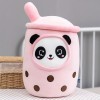 GagaLu Mignon Panda thé au Lait en Peluche Jouet en Peluche Pomme Fraise aromatisé thé au Lait étreindre Oreiller Boule Bubbl