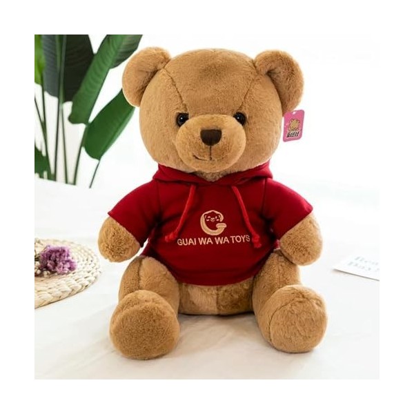 Peluche Poupée Oreiller Enfants Cadeau D’Anniversaire Haute Qualité Ours en Peluche Sweat À Capuche Peluche Animal Peluche Jo
