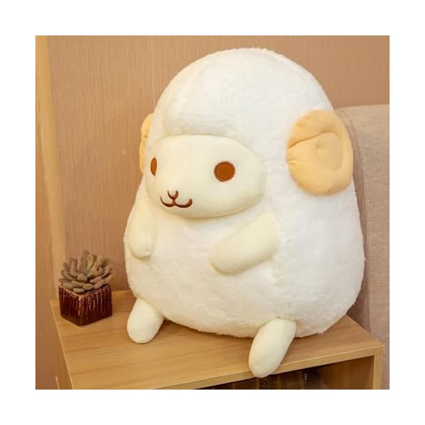 EacTEL Peluche dagneau Kawaii Laine Polaire Animaux Dessin animé Peluche mignonne Poupées en peluche pour petite amie fille
