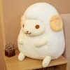 EacTEL Peluche dagneau Kawaii Laine Polaire Animaux Dessin animé Peluche mignonne Poupées en peluche pour petite amie fille 