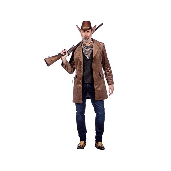 Wilbers & Wilbers Manteau western en une seule pièce pour homme Marron – Véritable look de cow-boy occidental – Carnaval / ca