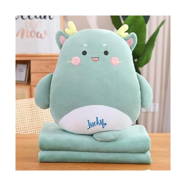 EacTEL Husky Moelleux, Renard, Cochon, Dinosaure, Oreiller en Peluche, Peluche Cartoon Animal Coussin décoré en Peluche garço