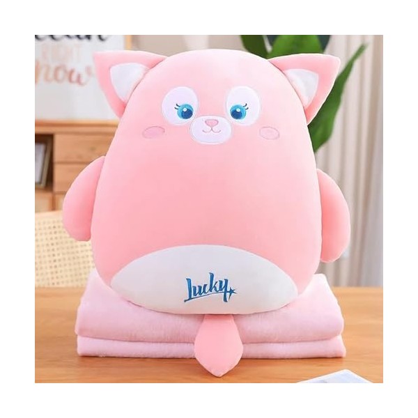 EacTEL Husky Moelleux, Renard, Cochon, Dinosaure, Oreiller en Peluche, Peluche Cartoon Animal Coussin décoré en Peluche garço