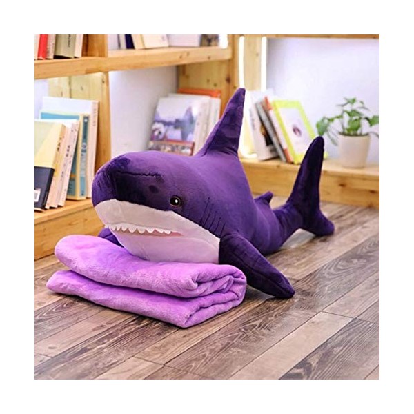 EZLAM 60-140cm Big Giant Polupar Shark Skin Soft Plush Shark Semi-Finish Coat Fish Pillow Toys Dolll Fashion Gift for Kids Ba